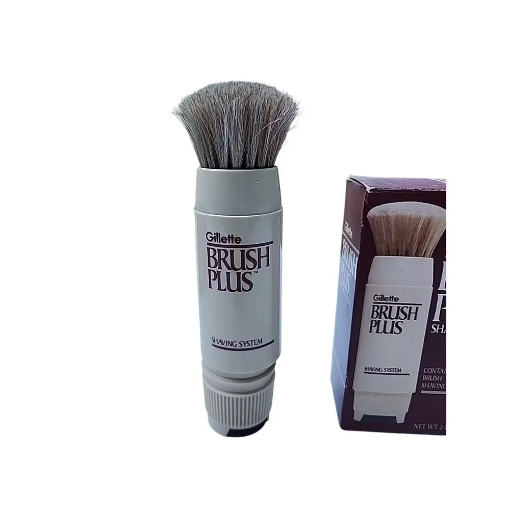 Gillette Brush Plus Shaving System Kit Vintage 1984